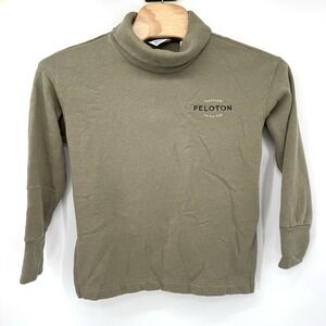 Peloton Turtle Neck Women's Long Sleeve Sweatshirt Small Olive Green Cycling